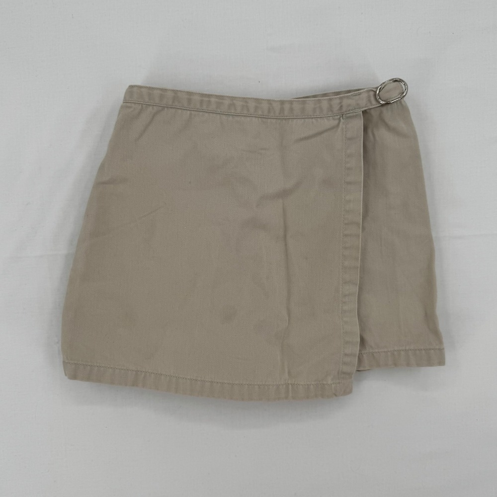 Vintage Basic Equipment Khaki Wrap Skort Girls Size 7 Cotton Twill Y2K Uniform